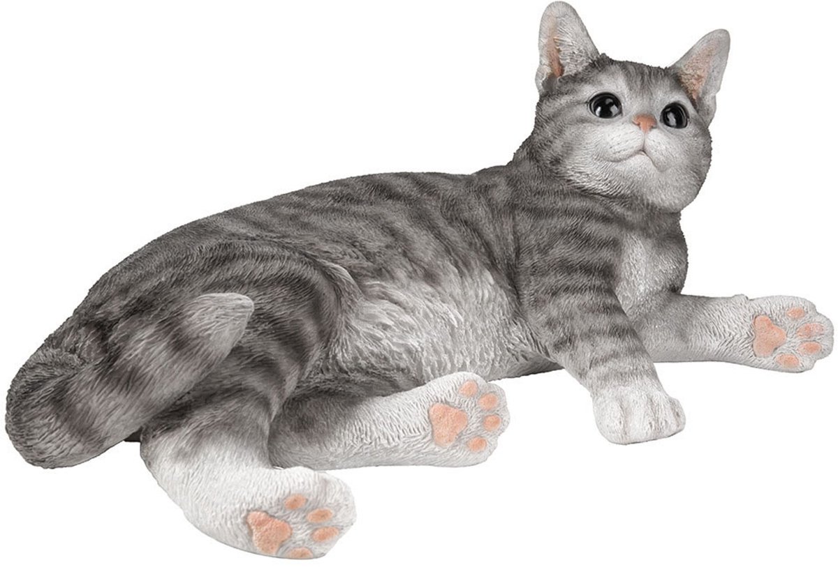 HotAnt Tuinbeeld dieren - Amerikaanse korthaar kat (Polystone) - Voor buiten - Tuin decoratie - Cadeau