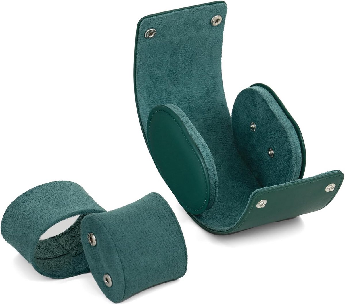 Leren Reiskoffer voor Horloges en Smartwatches - 55mm - 1 Compartiment - Echt Leer - Draagtas - Reishorlogehouder - Mannen en Vrouwen