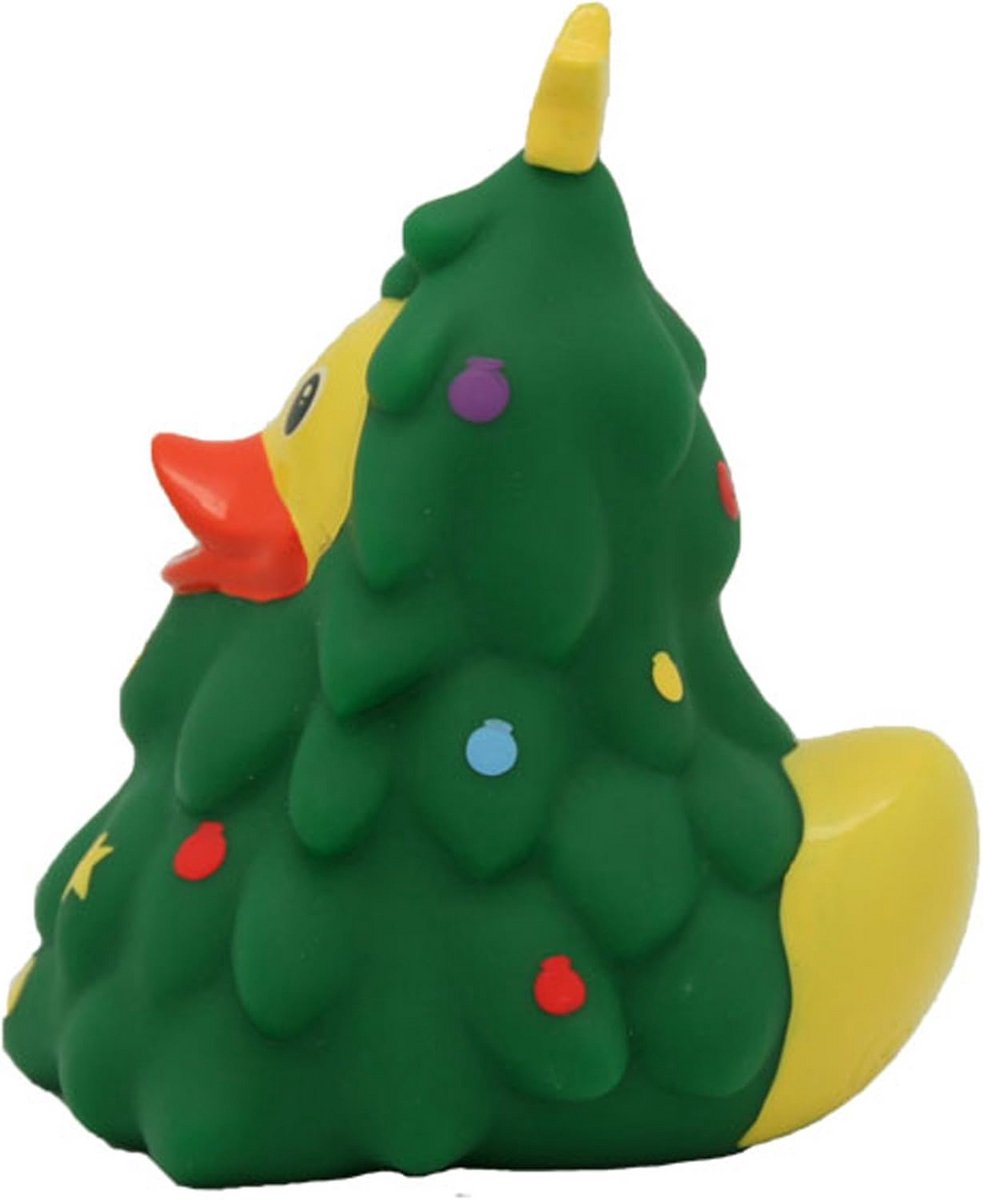Kerst Rubberen Eend 8 x 8 cm - Bad Speelgoed voor Baby's en Peuters