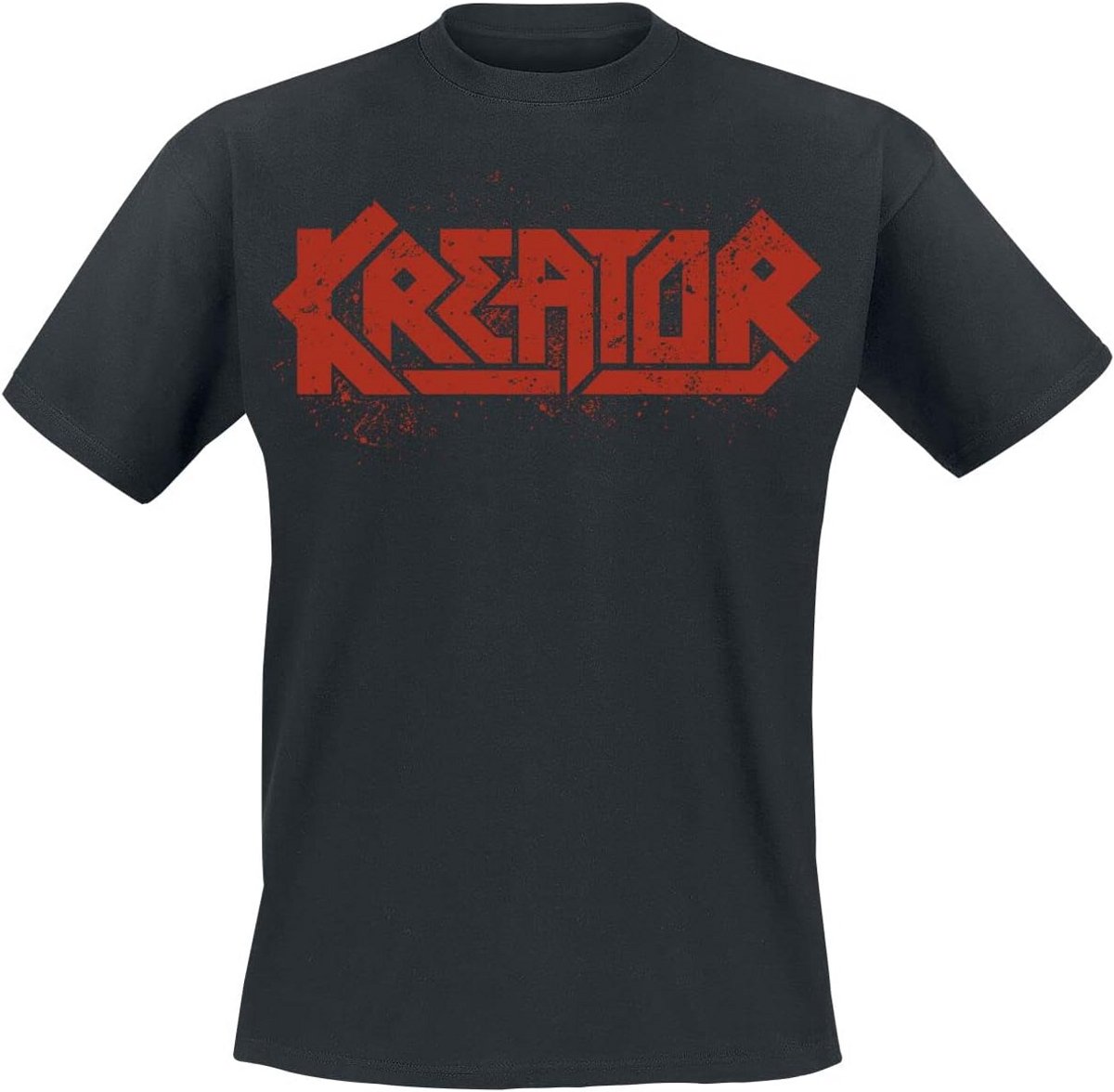 Zwart Band T-shirt met Opdruk voor Mannen