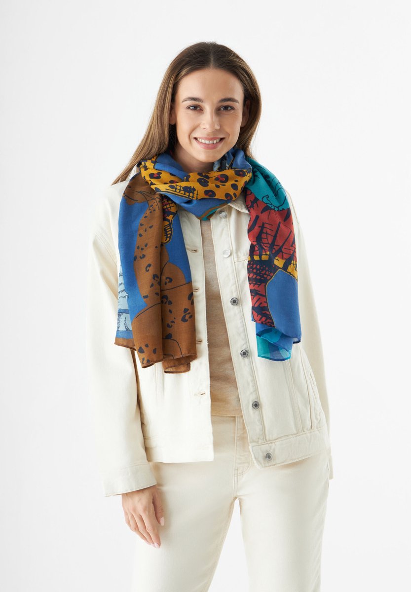 Codello Geprint sjaal van gerecycled polyester