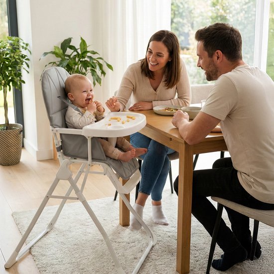 ib style Leno -Kinderstoel - inclusief Afneembaar Eetblad en verstelbare voetsteun - 5 punts gordel - Eetstoel voor Baby's en Peuters - Roze van Merkloos — afbeelding 5
