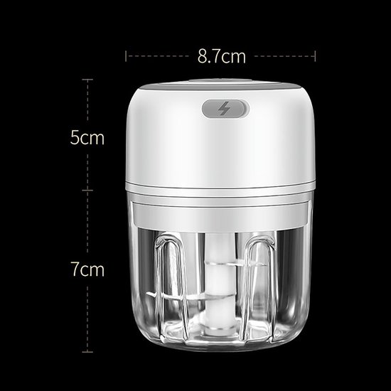 Draadloze Elektrische Keuken Hakker 250ML USB Oplaadbaar Voor Groenten Noten en Vlees — afbeelding 5