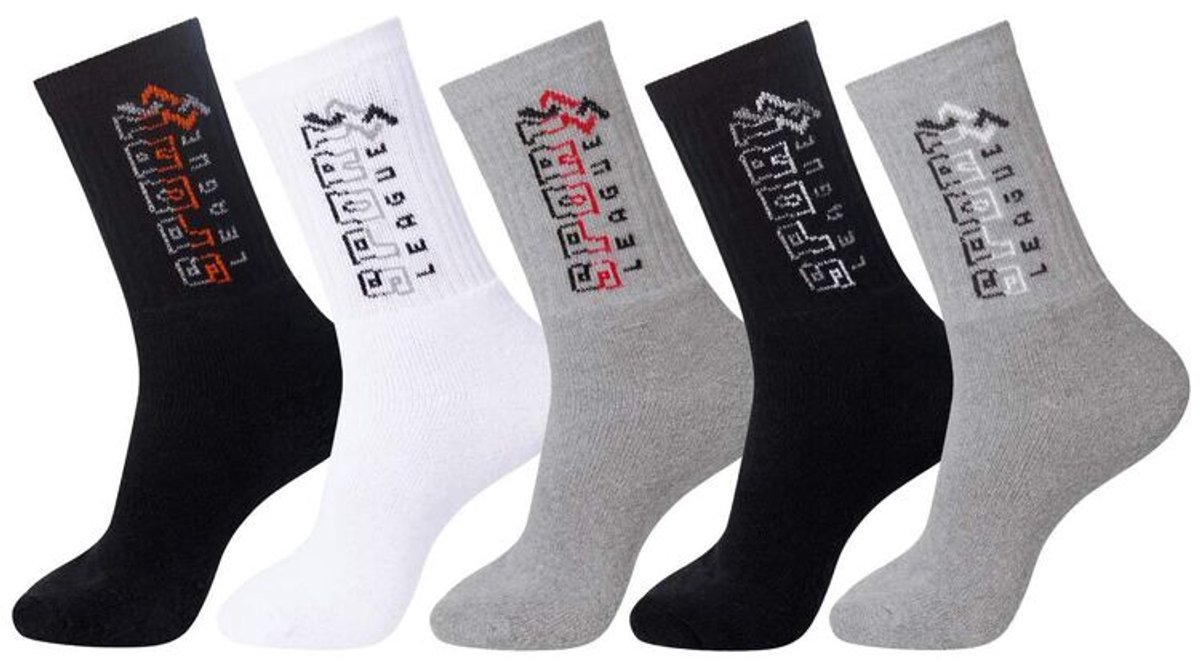 ATLAS FOR MEN - Set van 5 paar sportsokken - Heren - Verkrijgbaar in grote maten - 43/46