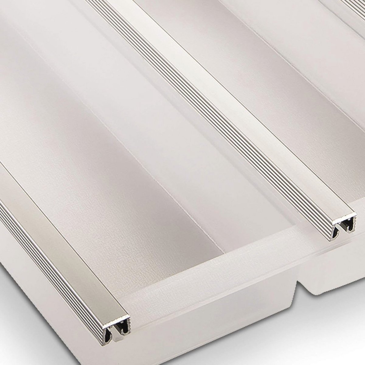 Bestekbak 900 mm voor la met translucente kunststof en aluminium