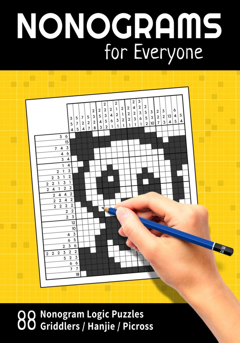 88 Logische Nonogram Puzzelboeken (Griddlers / Hanjie / Picross) met Oplossingen
