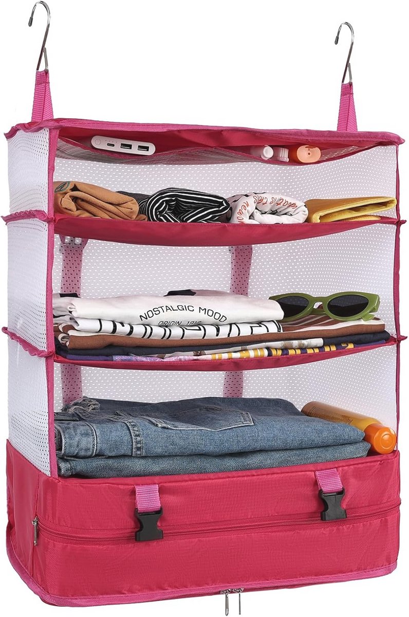 Opvouwbare 3-Lagen Kleding Organizer voor Kasten