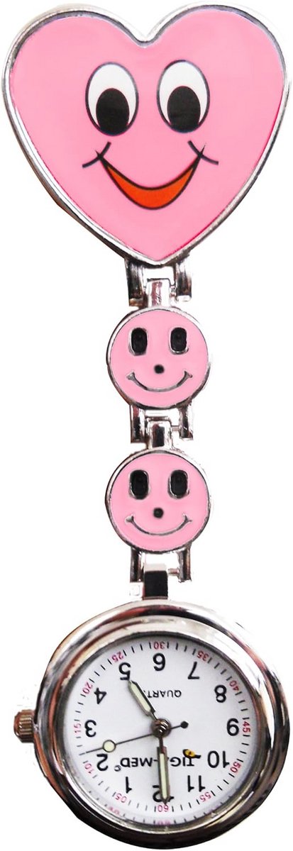 Verpleegstershorloge met Clip en Smiley Ontwerp - Ideaal voor de Zorg