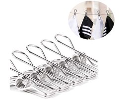 Wasknijpers - wasknijpers klein - Knijpers - handdoekclips - 40 stuks - Handdoekknijpers - sokken clips - sokkenclips - wasknijpers rvs - rvs wasknijpers - 6.5*1.5cm
