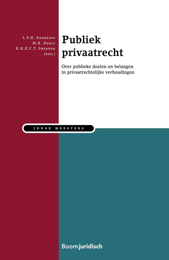 Jonge meesters - Publiek privaatrecht - cover