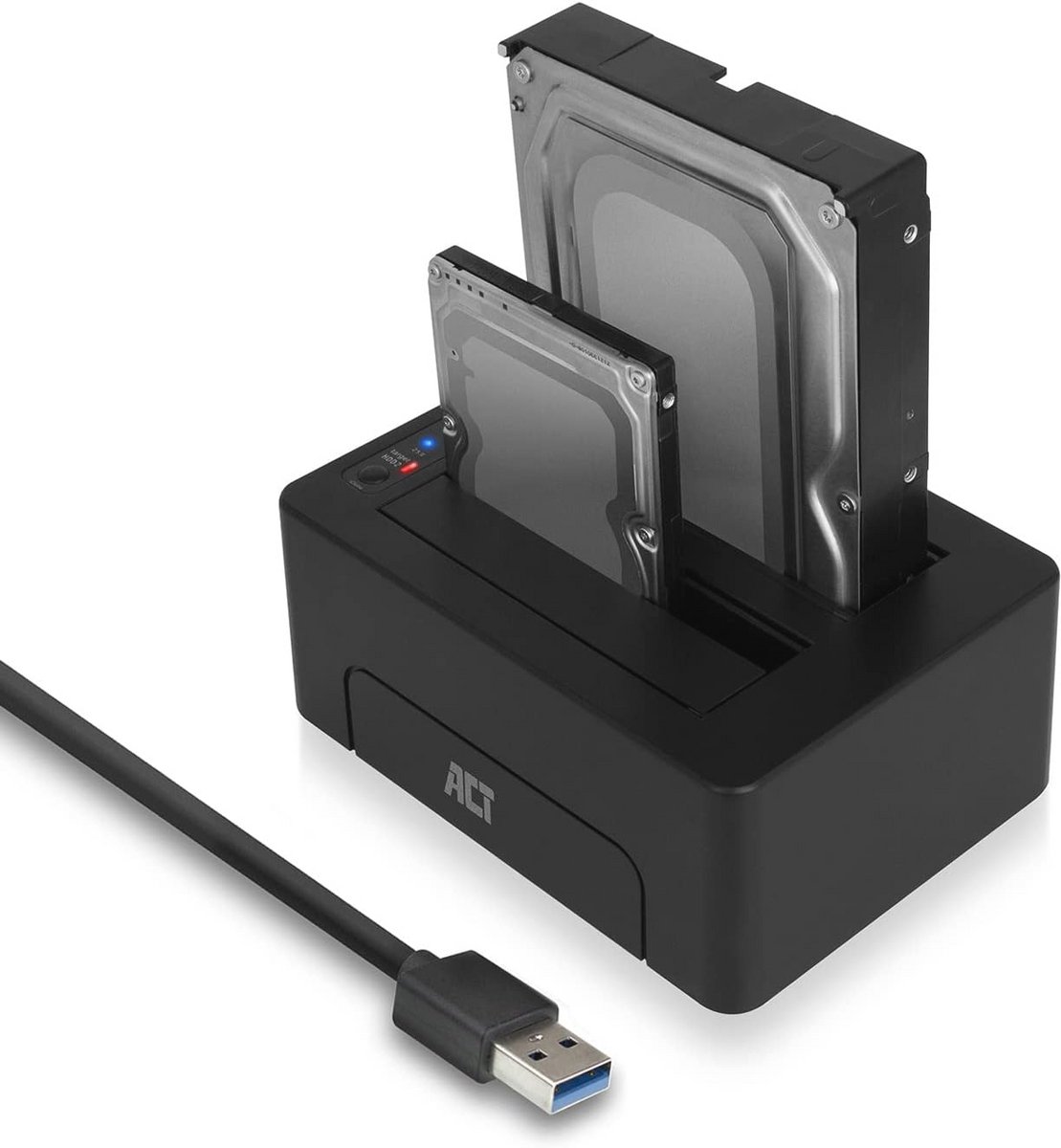 Dual HDD Docking Station voor 2,5""/3,5"" SATA HDD/SSD - Offline Klonen en Back-Up Functie