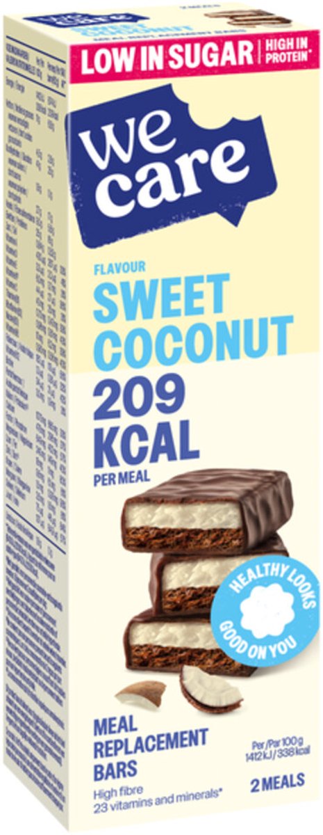 WeCare Bars Sweet Coconut - 6 x 124 gr - Voordeelverpakking