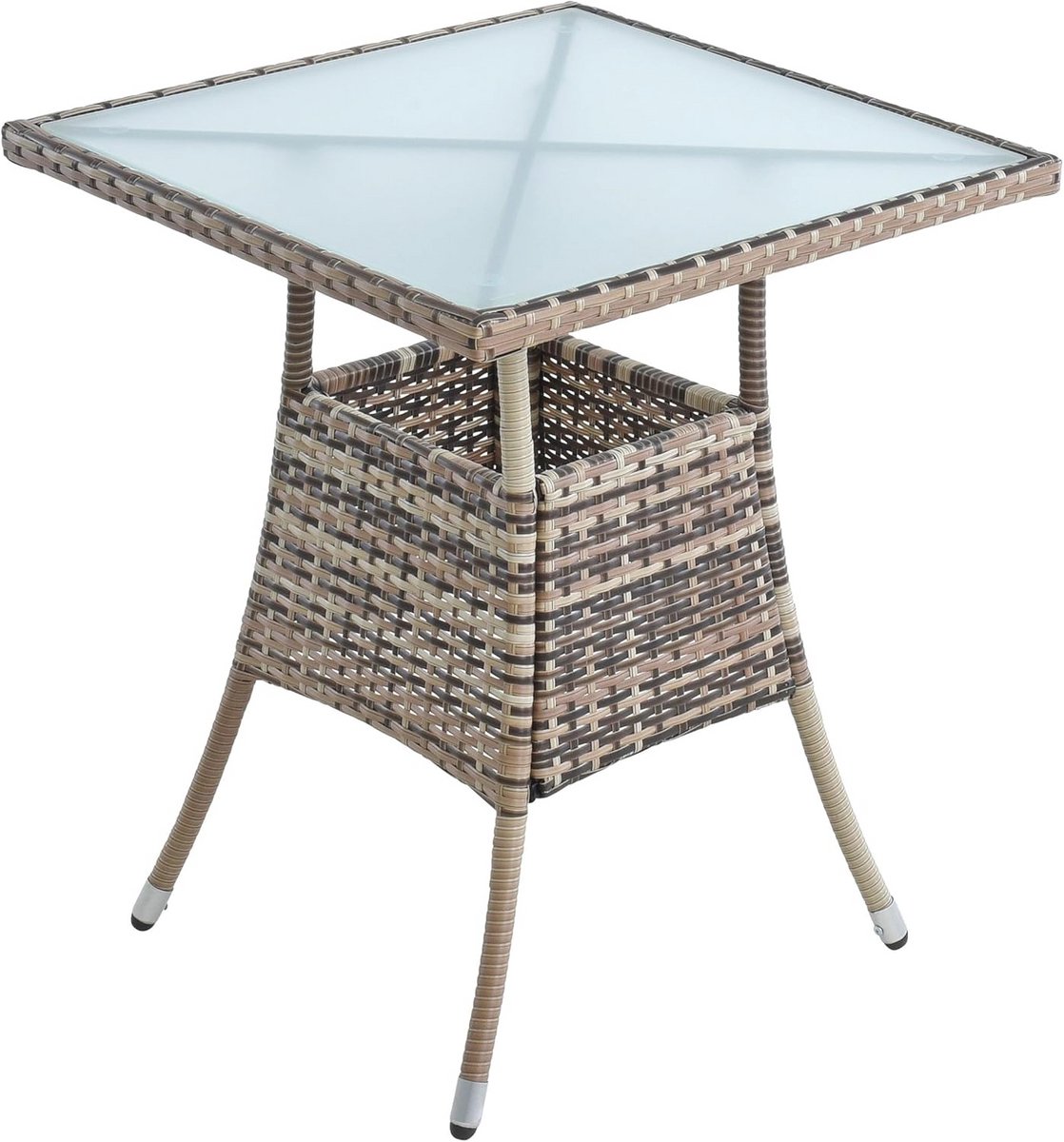 Moderne Polyrattan Tuintafel 60x60 cm - Stylish bijzettafel voor Tuin en Balkon