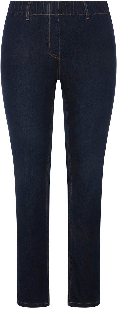 Ulla Popken - Dames - Denim jegging SIENNA - Donkerblauw denim - Maat 23