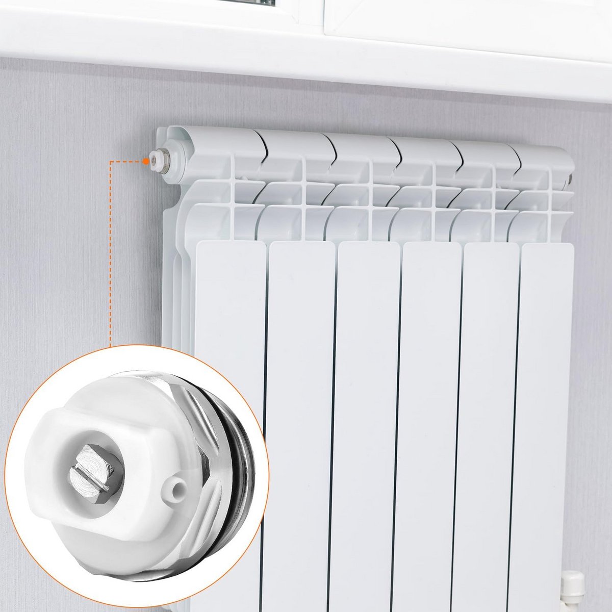 4 Stuks Radiator Ontluchtingspluggen - 1/2" Ontluchtingsschroeven
