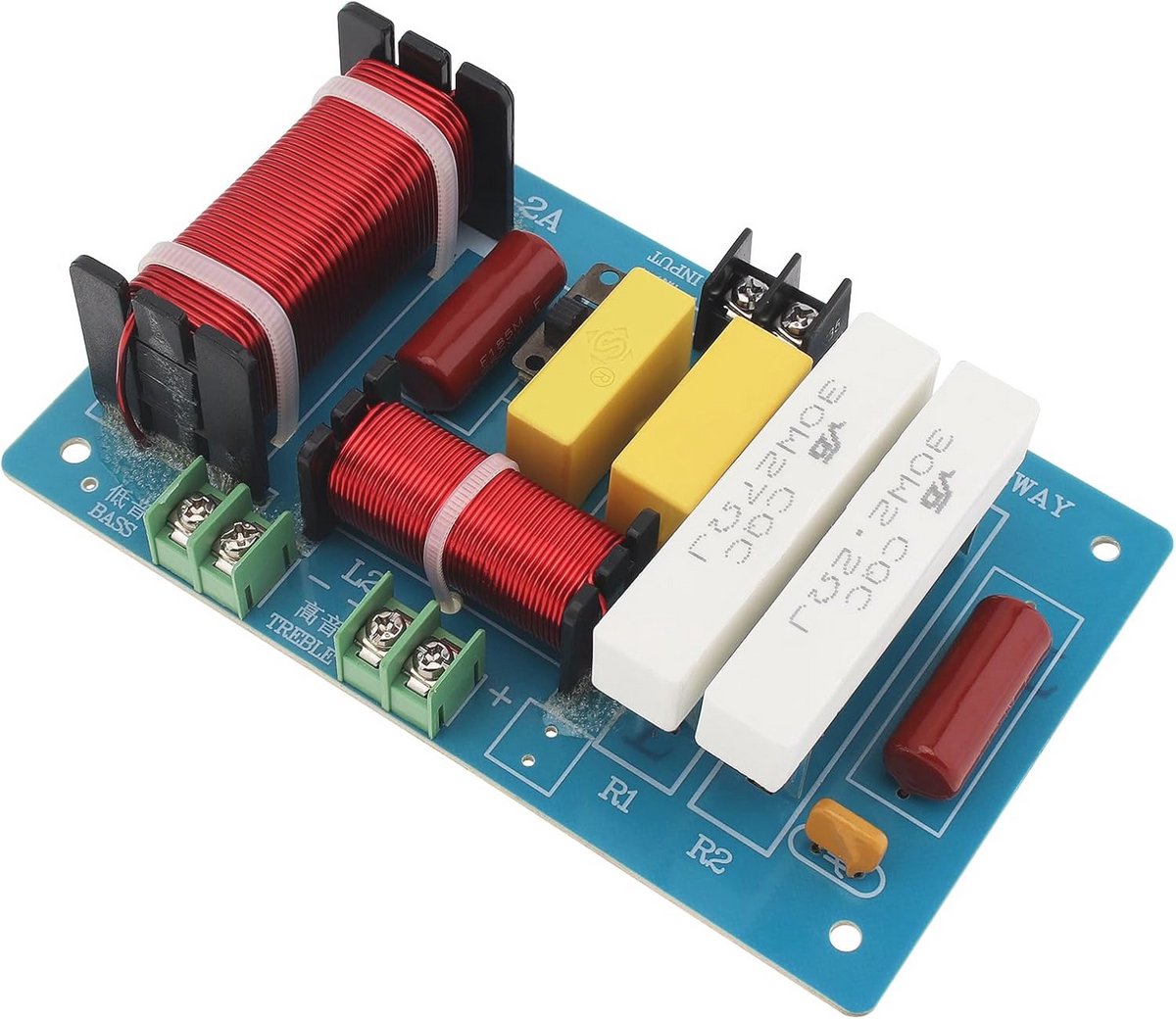 2-weg luidspreker crossover 450W 4-8 Ohm - hoog-lage frequentie verdeler voor HiFi geluidsystemen