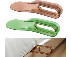 2-pack matraslifter voor het verschonen van lakens, bedlaken-oprolhulpmiddel voor het opmaken van het bed, matras-oprolhulpmiddel (oranje en groen)