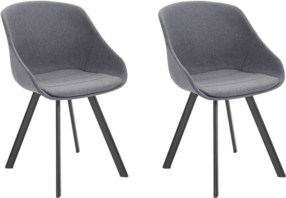 Ben-Eetkamerstoel - Set van 2 - Antraciet