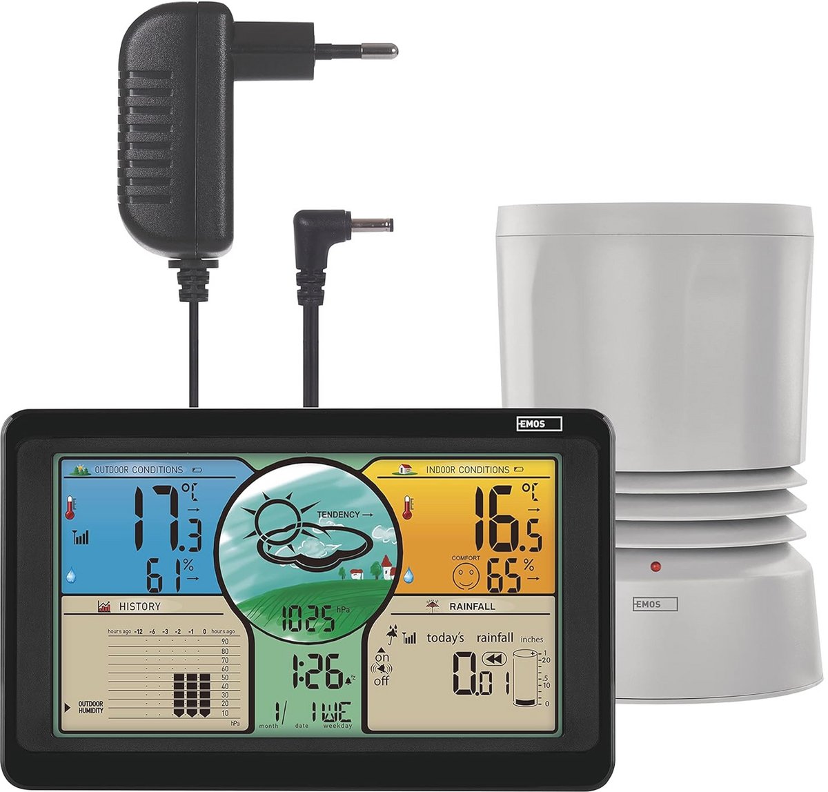Draadloos Weerstation met Kleurendisplay en Buitensensor