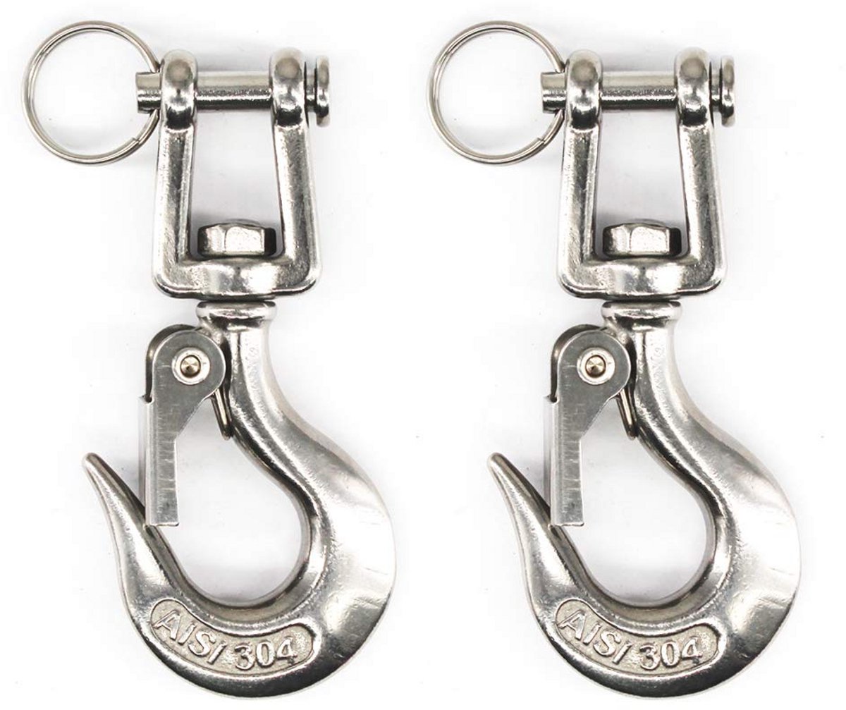 304 RVS Draaiende Oog Hijshaak Veiligheidshaken Rigging Accessoire 150KG