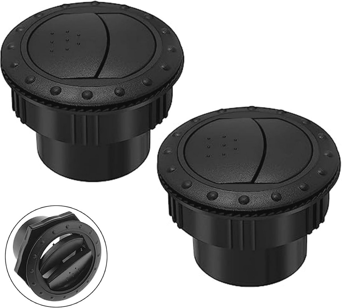Ronde Luchtuitlaat 60mm - Ventilatieopening voor Auto, Camper en Boot (Set van 2)