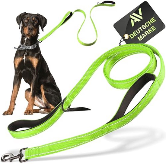 Reflective Dog Leash with Padded Hand Loops for Medium and Large Dogs ...