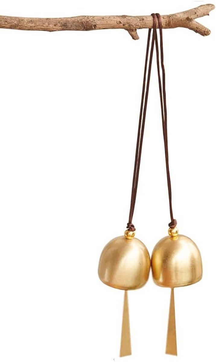Kleine Vergulde Opknoping Bells - Geluk en Decoratie voor Deur
