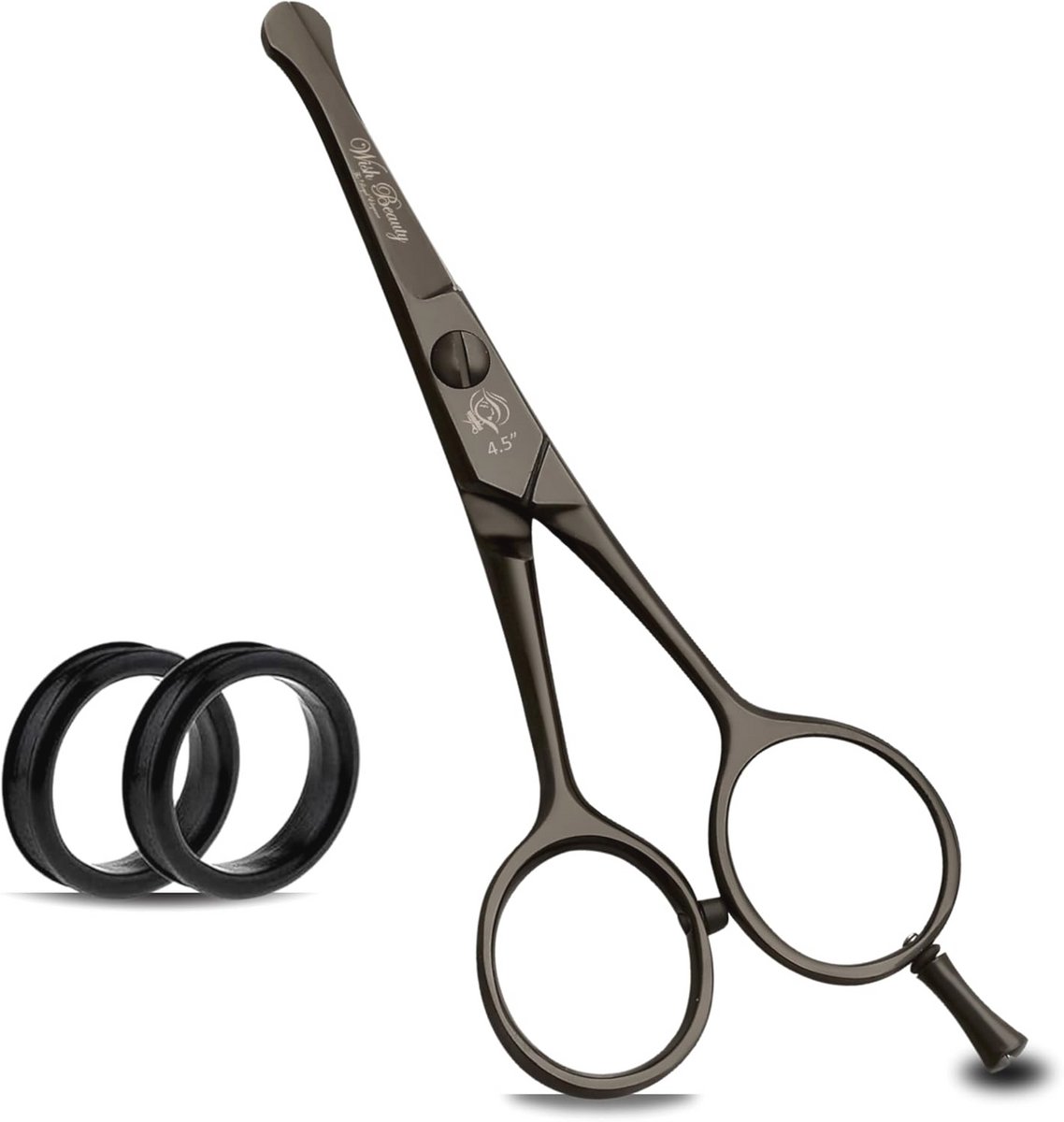 Veiligheid Haar Knipschaar voor Kinderen met Ronde Punt en Gebogen Bladen - Professionele Kappersschaar voor Haartrimmen (11,5 cm)