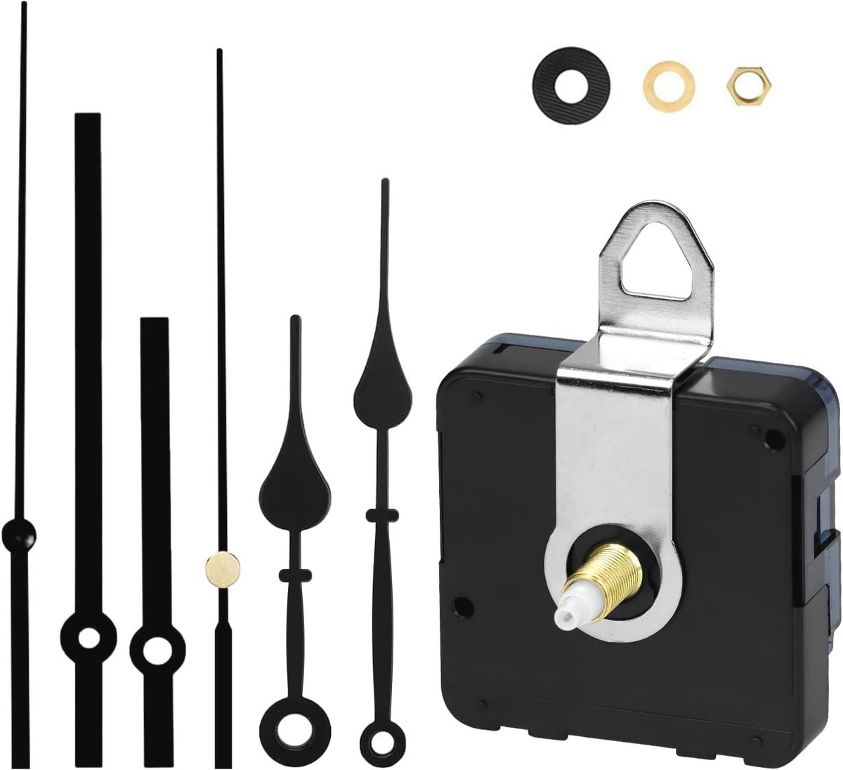 Uurwerk voor Wandklok - Geruisloos Kwartsuurwerk met Wijzers voor Doe-Het-Zelf Projecten