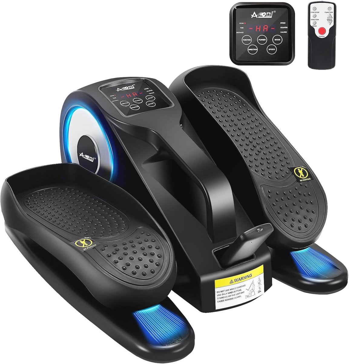 Gemotoriseerde onderbouw ellipstrainer met afstandsbediening voor zittende training