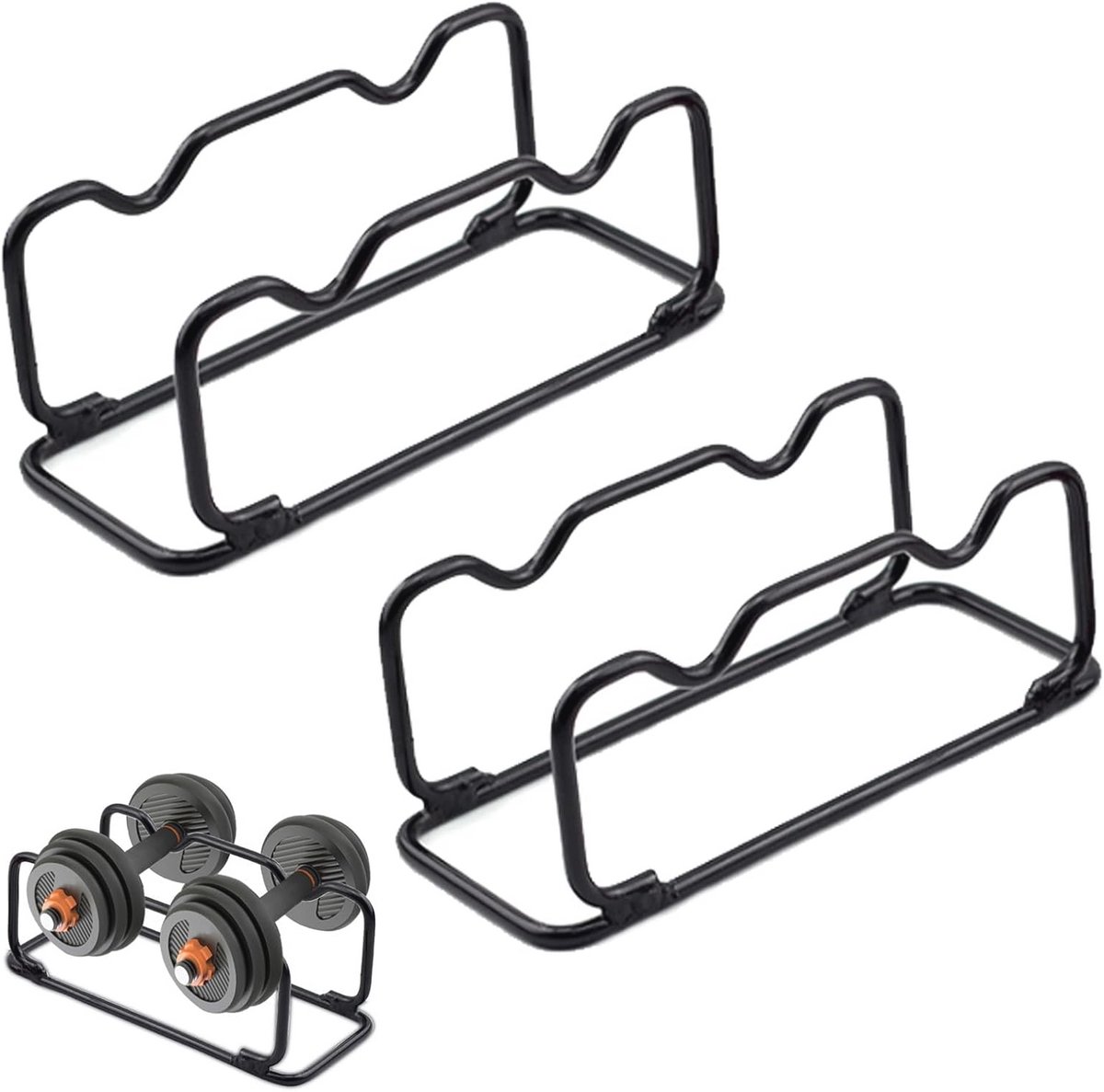 Set van 2 multifunctionele halterstandaards voor fitness