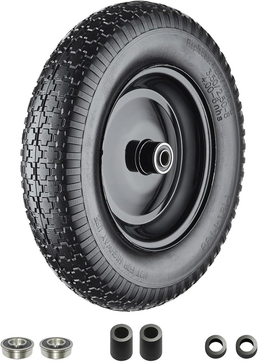 Flat Free Kruiwagenbanden 4.80/4.00-8 - Ideaal voor Tuin en Bouw