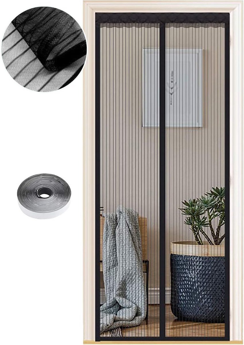 Magnetische Hordeur 85x210cm - Hor voor Balkondeur of Terrasdeur - Automatisch Sluitend - Zonder Boren