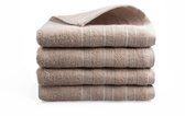DoubleLife Handdoeken 50x100 cm - Set van 4 - 100% Katoen, waarvan 50% Gerecyclede Katoen - GRS Gecertificeerd - Warm Sand