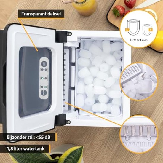 IJsblokjesmachine - Snel en efficiënt 9 blokjes in 7-9 minuten - 12 kg per 24 uur - 1,8 L watertank - LED Bedienpaneel — afbeelding 5