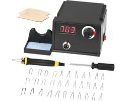 Fubzz Houtbrand Pen - Pyrografie Set - Temperatuur Regelbaar 95-1292°F - 33 Brandpunten Beginners & Volwassenen - Ergonomisch Hittebestendig Handgreep