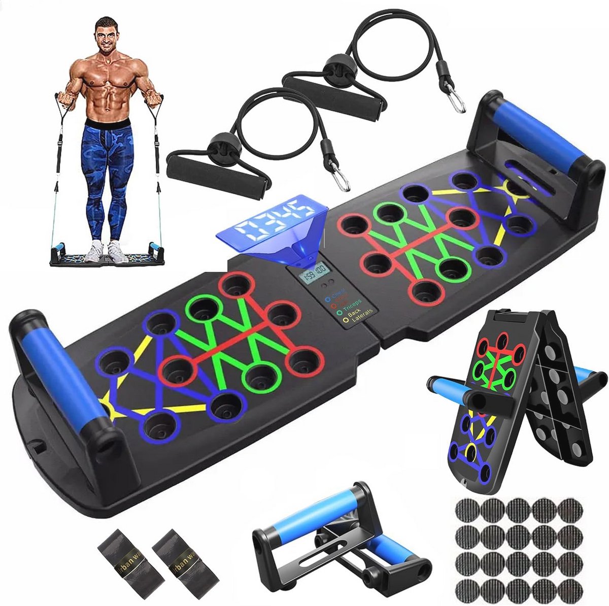 Push-upgrepen met Teltimerfunctie - Borsttrainer voor Thuis