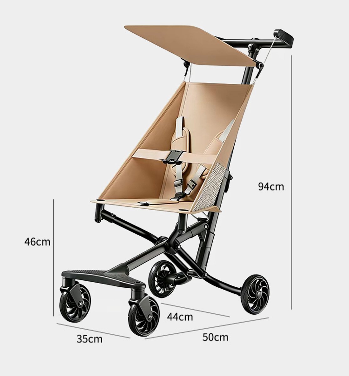 QGT Compacte Buggy - 2,8kg, één-hands opvouwbaar, tot 22kg thumbnail 7
