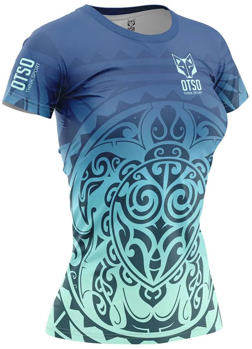 Otso Maori Kahurangi T-shirt Met Korte Mouwen Blauw S Vrouw