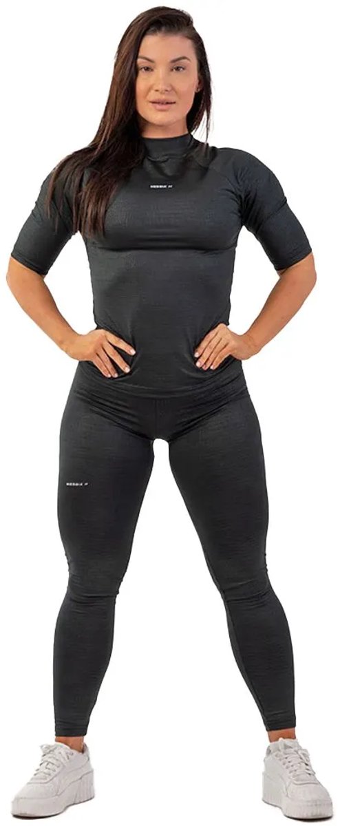 Nebbia Python Snakeskin 416 T-shirt Met Korte Mouwen Zwart L Vrouw