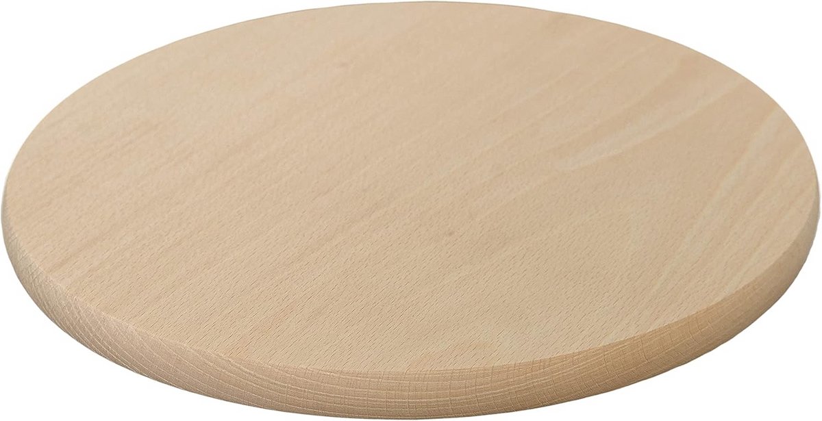 Ronde ontbijtplank van massief hout - natuurlijke snij- en serveerplank - Ø 25 cm