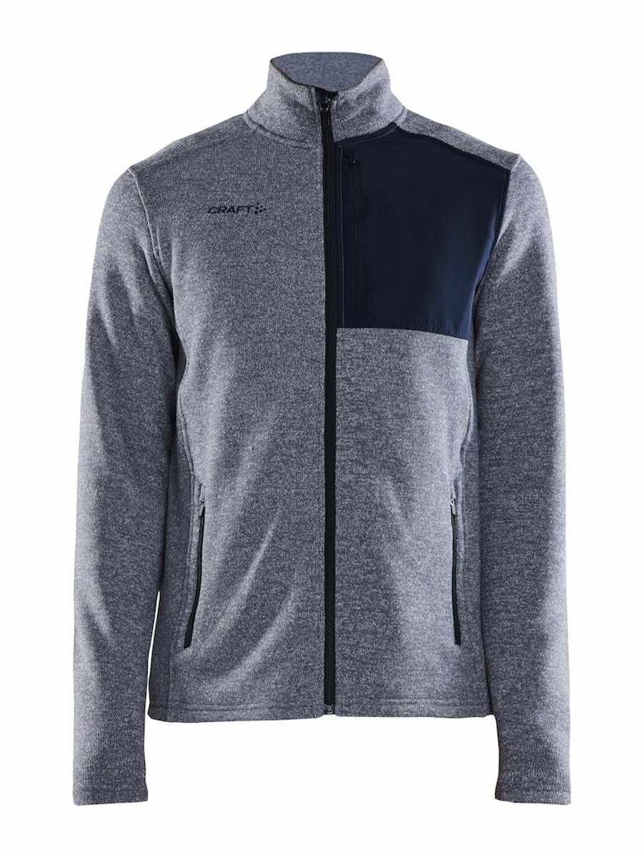 Craft ADV Explore Heavy Fleece Jacket M 1912218 - Flow/Blaze - S