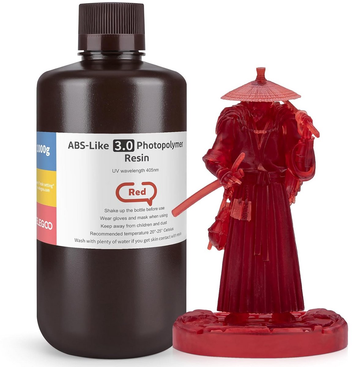 UV Hars 405 nm ABS-Like Rood 1000g voor LCD/DLP 3D Printer - Hoge Precisie & Duurzaam