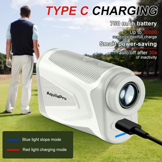 MiniPro Golf Rangefinder - 1000 Yards Bereik, 0,5 Yard Nauwkeurigheid, 7x Vergroting, Vlagvergrendeling met Vibratie, Oplaadbaar, ABS Materiaal van Merkloos — afbeelding 5