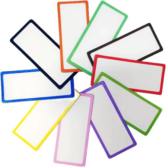 48 Kabeletiketten – 8 Kleuren, Herbruikbaar, Beschrijfbaar – 4,5x2 Cm – Voor Kabelbeheer, Plantenlabels & Meer