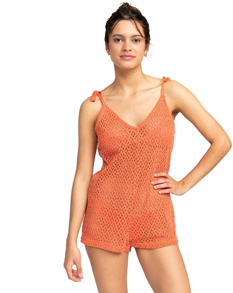 Roxy Ocean Riders Playsuit L Vrouw Apricot Brandy / Solid