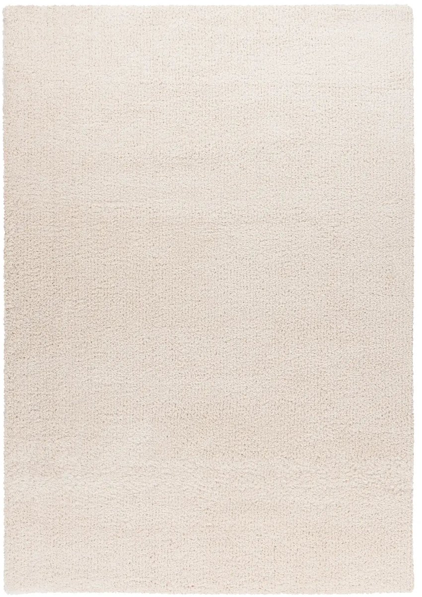 Hoogpolig Vloerkleed | Tapijt | Dream | Uni | Crème | 80x150 cm