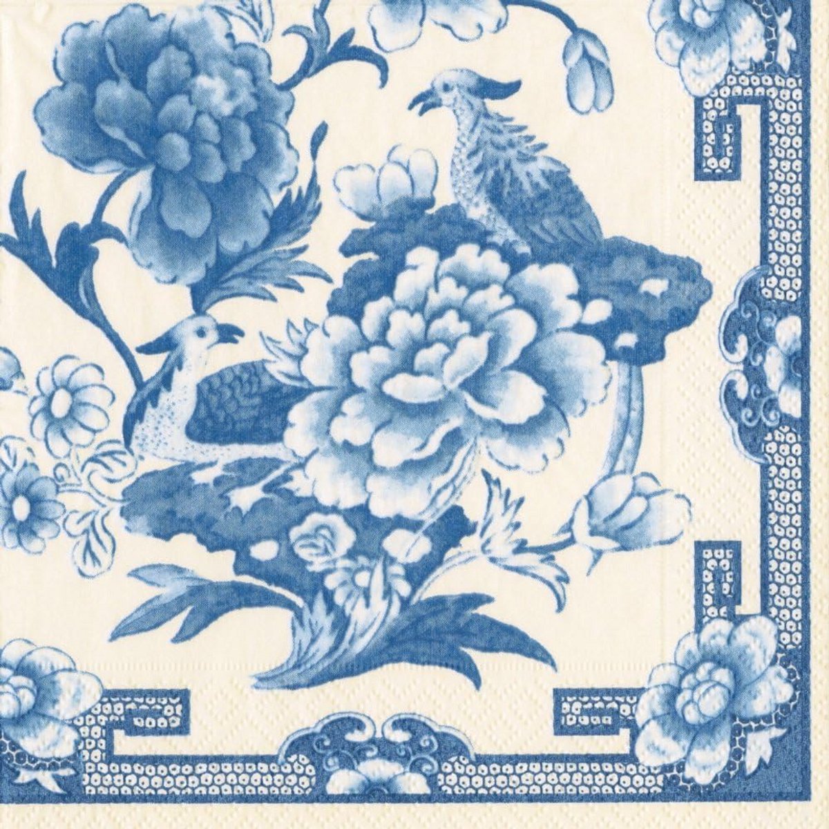 Cocktail Servetten Blauw Wit Delfts Blauw Stijl - 40 Stuks - Feestelijk en Sterk