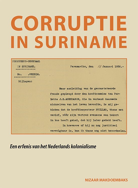 Corruptie in Suriname - cover