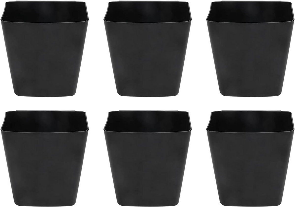 Opknoping Bekerhouder - 6 Pack Accessoires voor Rolling Cart - Zwart
